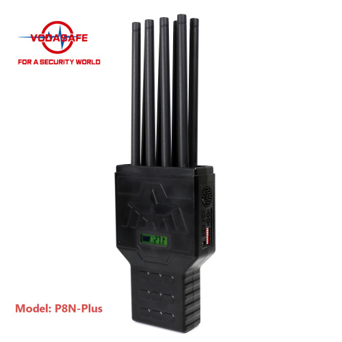 Brouilleur de signaux de téléphone portable 5G polyvalent à 8 antennes et 30 mètres
