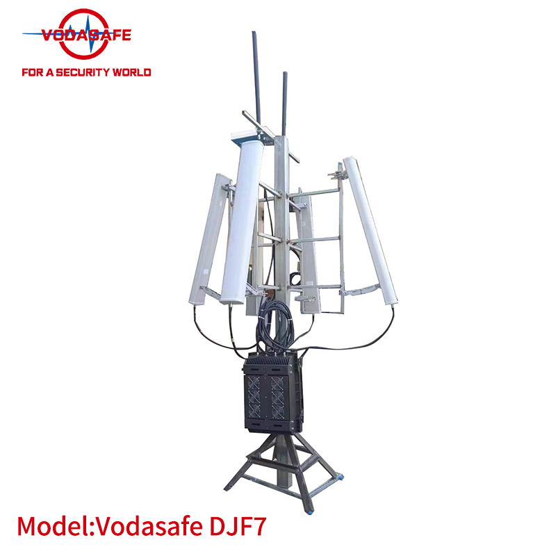 Antena direccional impermeable de 700 W de potencia de salida Jammer anti-UAS de 7 bandas