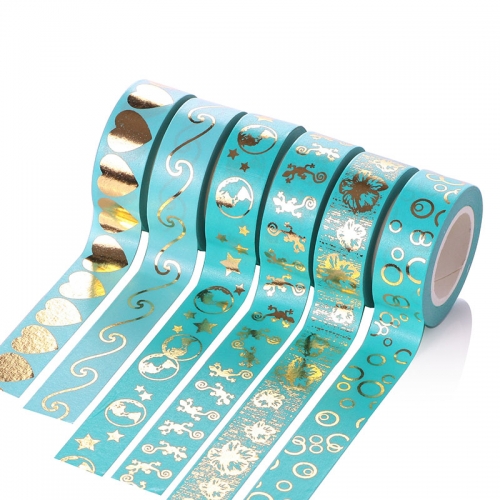New Arrive Foil Goild tape DIY Sticker Note Masking Washi Paper Tape