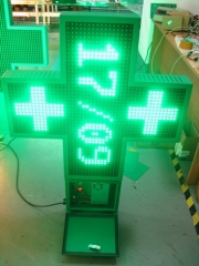 digital led pharmacy cross display outdoor led P10 cross sign single color