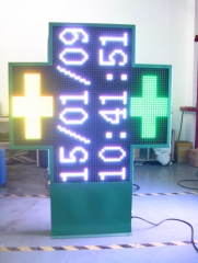 Good price outdoor advertising led pharmacy cross sign P20&nbsp; full color China supplier