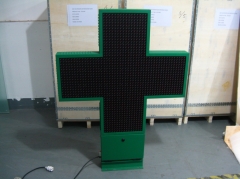 p20 outdoor LED Pharmacy Cross Signs Asynchronous 1024*1024mm