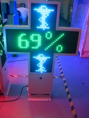 outdoor rgb Led Pharmacy Cross Signs full color led  farmacia sign