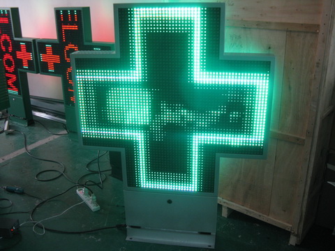 ​ IP65 drugstore led cross Outdoor Asynchronous p20 single color