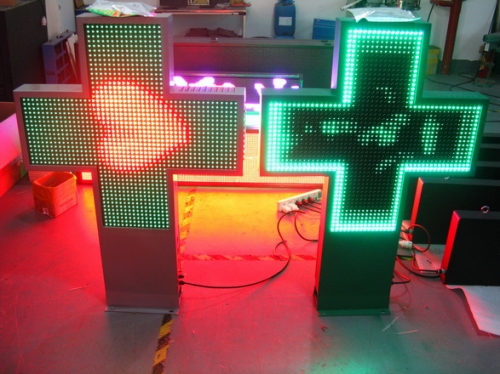 Outdoor waterproof LED Pharmacy Cross led display sign p16 ​rgb for farmacia