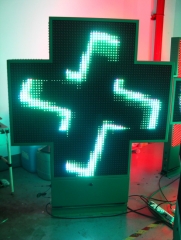 Good price outdoor advertising led pharmacy cross sign P20  full color China supplier