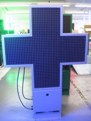 3D double side led pharmacy cross display outdoor waterproof WIFI China manufacturer