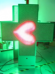 full color LED pharmacy cross sign wireless double side 1200*1200mm p25