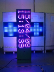 waterproof pharmacy cross display LED bicolor 1000*1000mm p20
