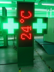 Outdoor waterproof LED Pharmacy Cross led display sign p16 ​rgb for farmacia