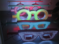 outdoor led glasses sign , adversting animated led optical glasses screen