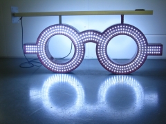 optical display glasses sign /&nbsp; oval display visions led signs outdoor