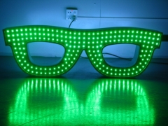 2016 new led glasses sign board / led optic display sign green​ IP65