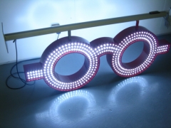 optical display glasses sign /  oval display visions led signs outdoor