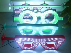 P16 outdoor LED glasses sign programmable led electronic signs waterproof