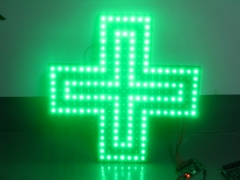 green Led Pharmacy Cross Sign 800X800mm led cross outdoor