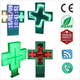 full color LED Pharmacy Display LED cross sign outdoor IP65 3D