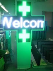 outdoor croix de pharmacie fullcolor P10 two side Cross Pharmacy LED