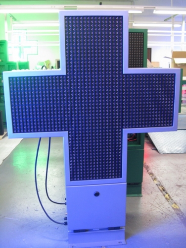 pharmacy products led pharmacy cross sign for 1024mm P16 led cross display