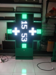 outdoor Led Pharmacy Cross Sign RGB full color Led advertising displays