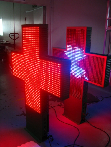 LED pharmacy cross 1000 single color P20