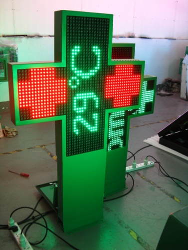 LED pharmacy cross 1000 double color P20