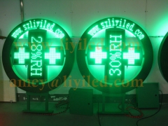 Round pharmacy led cross programmable led farmacia cross sign outdoor P16