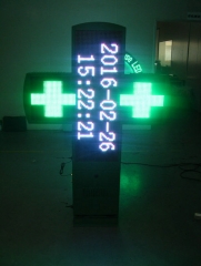 LED pharmacy cross 1000 doublel color P10