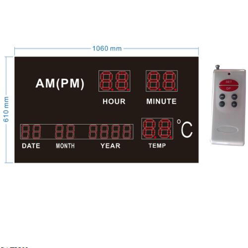 4〃 date and time led signs