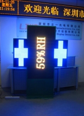 LED pharmacy cross 1300 double color P10