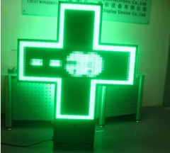 LED pharmacy cross 1200 single color P12.5