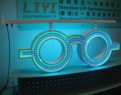 LED glass sign,led optical sign with arms