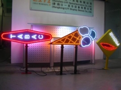 led ice cream sign and led presse sign