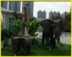 Artificial Animatronic Animals Simulation Elephant with Movements and Sounds for Amusement Park