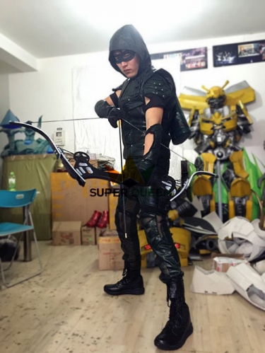 Cosplay Green Arrow Costume Season 4 ,Green Arrow Cosplay,Green Arrow Suit for Comic-Con Christmas Events