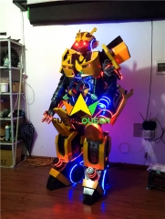 2023 Cosplay Led Lights Robot Costume for Night Club Transformer Bumblebee Costume