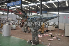 2022 Realistic Raptor Costume Hidden Legs Dinosaur Costume for Jurassic Party