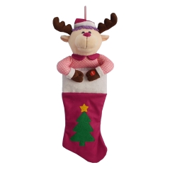 SINGING XMAS REINDEER STOCKING WITH MOVING MOUTH