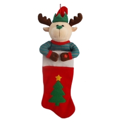 SINGING XMAS REINDEER STOCKING WITH MOVING MOUTH