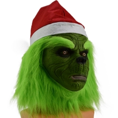 圣诞节神偷绿毛怪面具头套圣诞怪杰格林奇