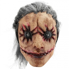 Ghoulish Buttons Eyes Halloween Latex Full Mask