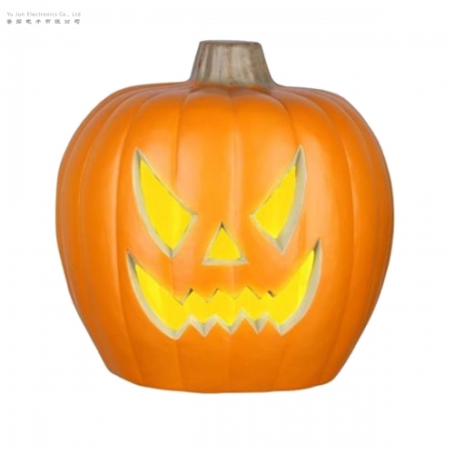 20'' Blow Mold Lighted Angry Pumpkin