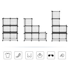 Grid shelf  Wire mesh storage cabinet shelves 6 folds