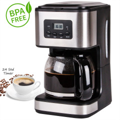 12 cups coffee machine with 24h timer and filter