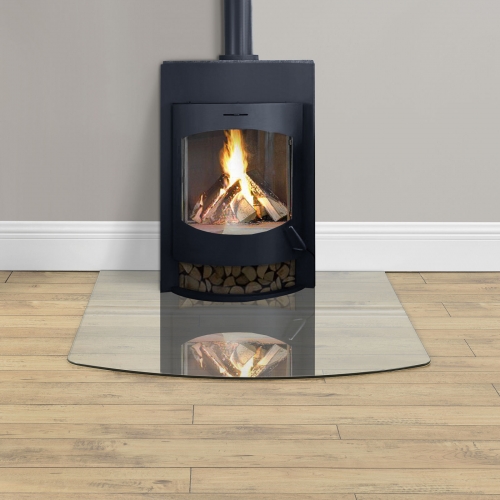 Tempered fireplace glass plate, fireplace base, floor protection,Living