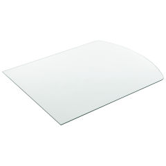 Tempered fireplace glass plate, fireplace base, floor protection