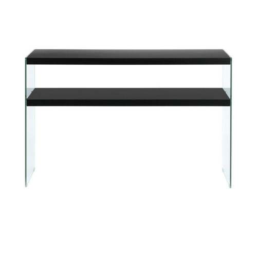TV table, shelf, TV table, wood glass