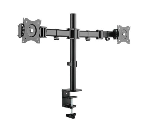 Dual monitor swivel arm, table bracket double holder, screen stand