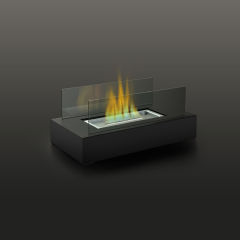 Bio ethanol table fireplace,Decorative fire, metal housing, safety glass