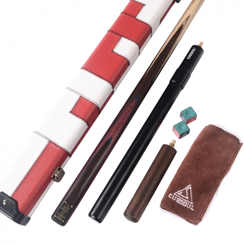 CUESOUL D411 Deluxe Package of Handcraft 57inch one piece Snooker Cue